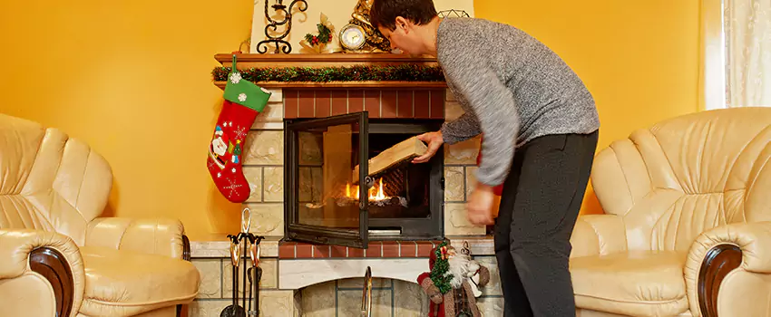 Rusted Metal Fireplace Restoration in Deer Park, Texas